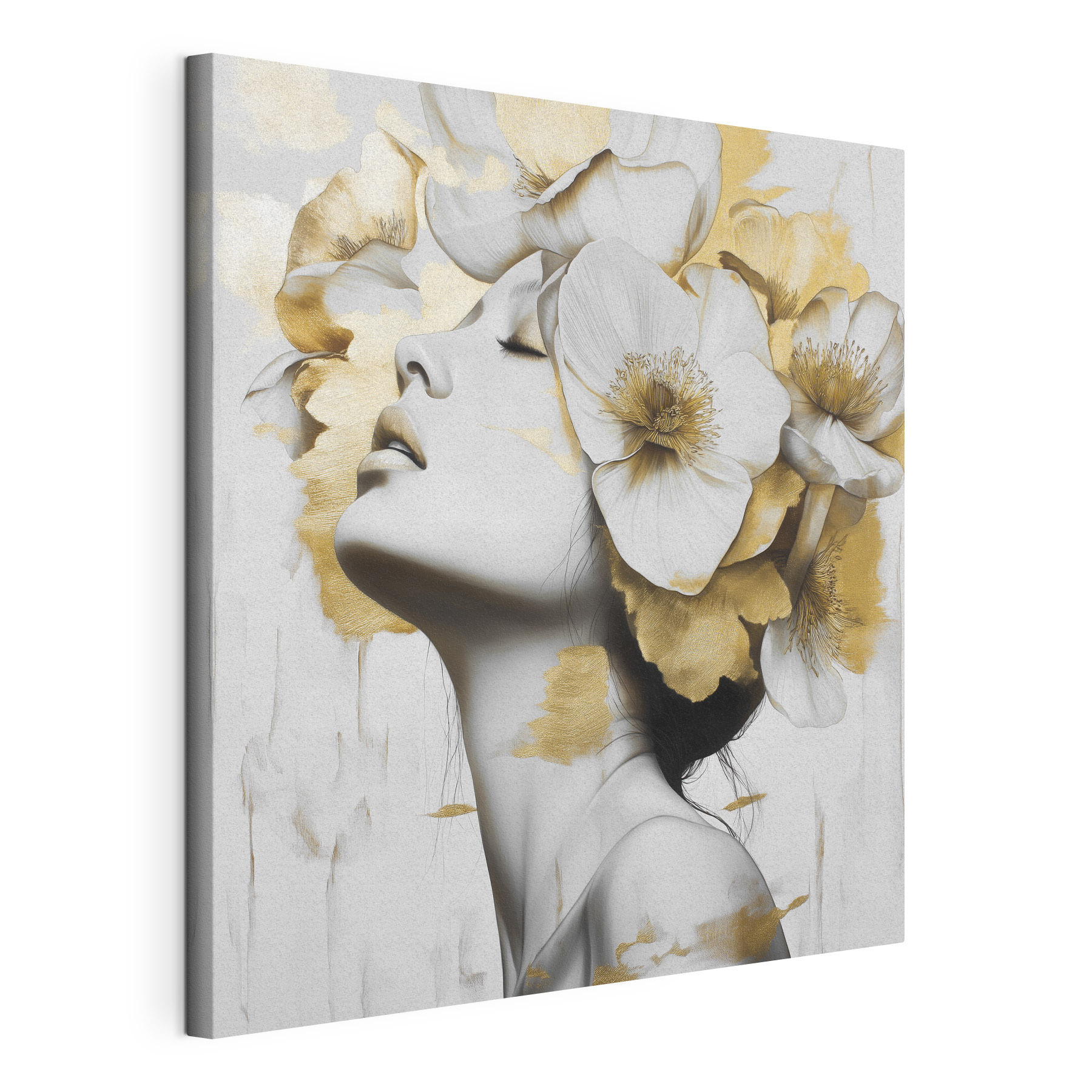 Woman with flowers in her hair