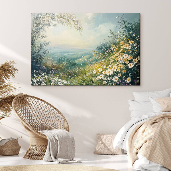 Painting of flowers and trees Painting of flowers and trees