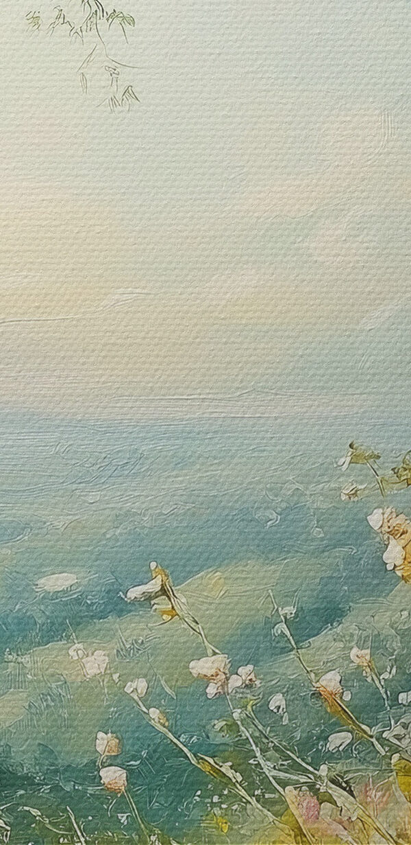 Painting of flowers and trees Painting of flowers and trees
