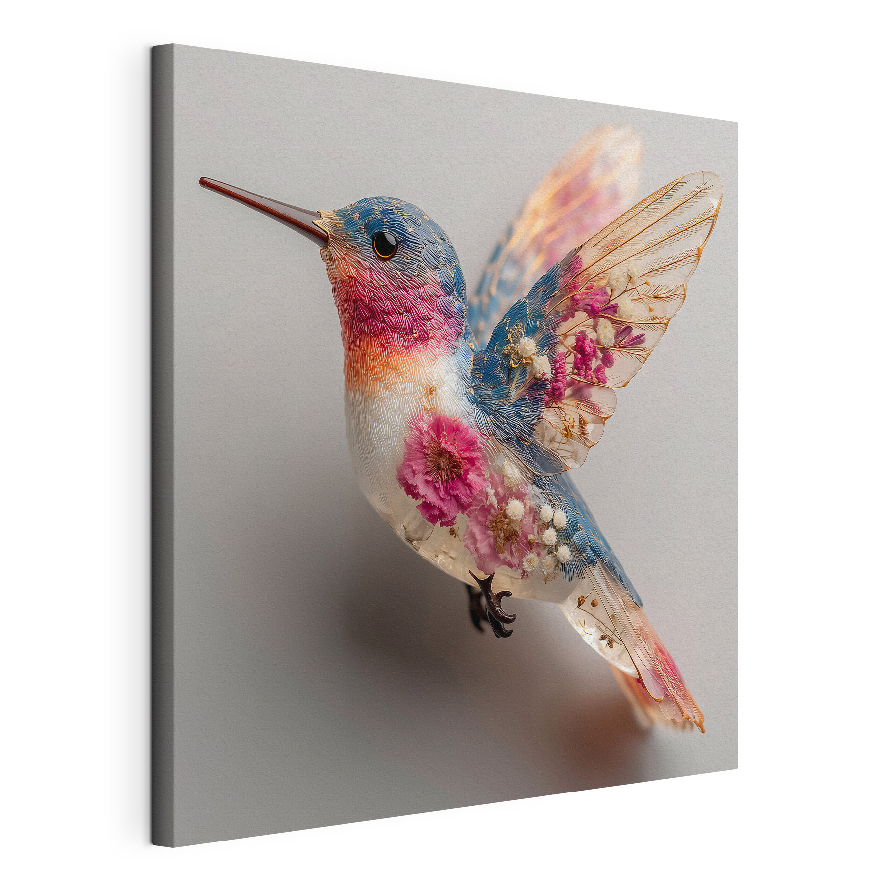 Bird with flowers on it