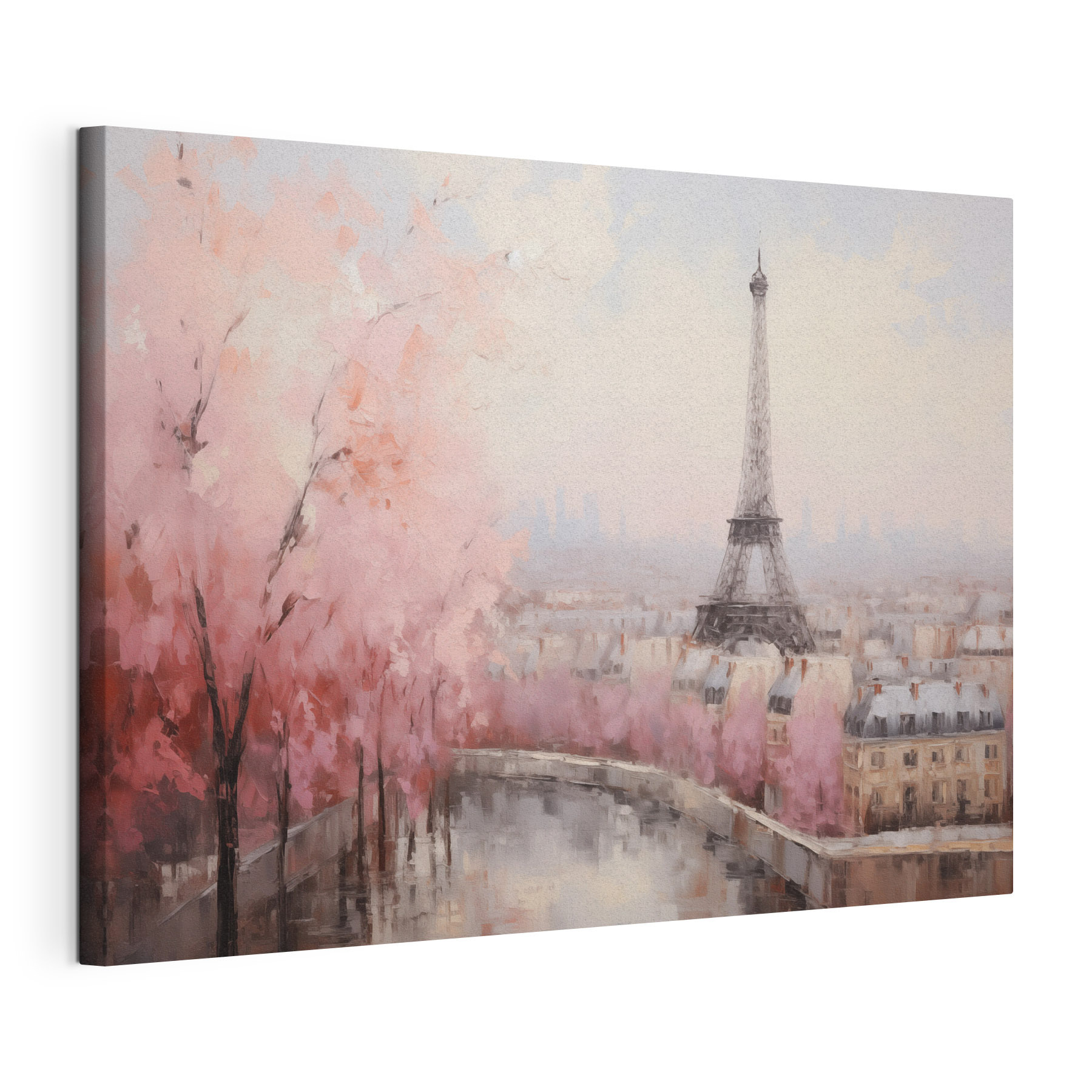 Painting of a tower and a city