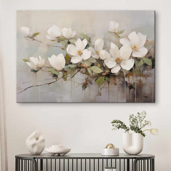 Painting of white flowers