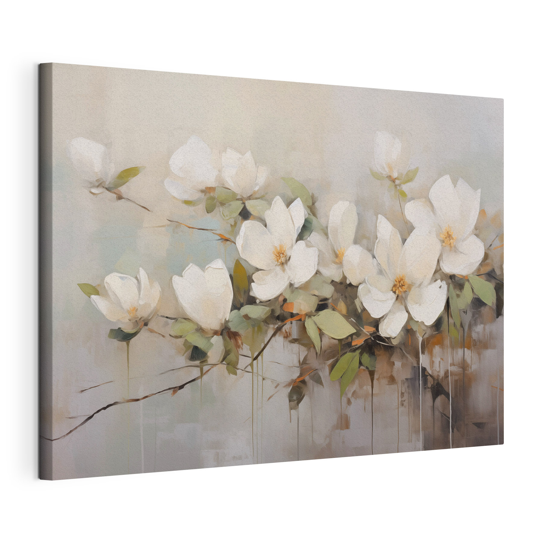 Painting of white flowers Painting of white flowers