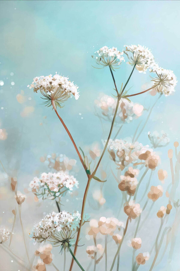 Delicate blooms against a soft backdrop