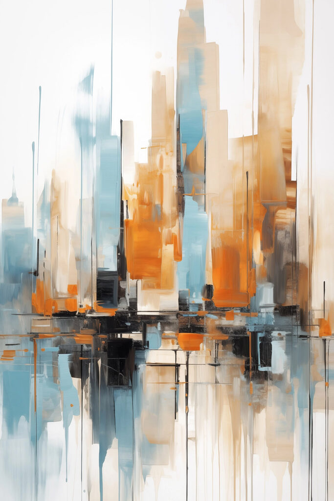 Painting of a city