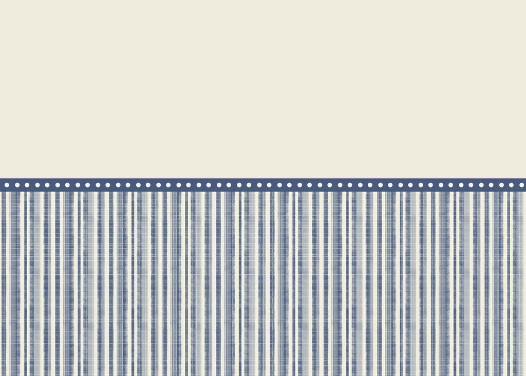Strip of blue and white fabric
