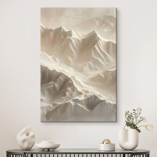Aerial view of a snowy mountain Aerial view of a snowy mountain