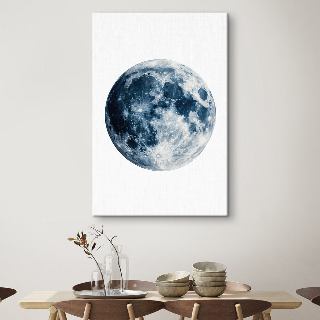 Moon amidst a dusky background