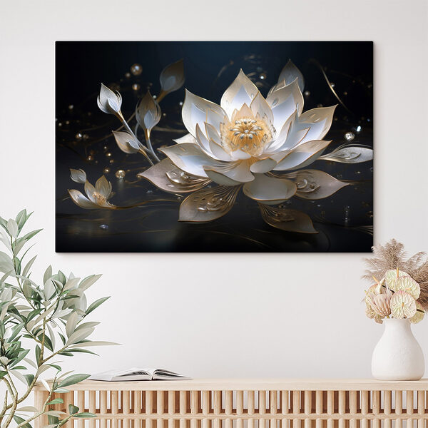 Elegant lotus blooms in soft light