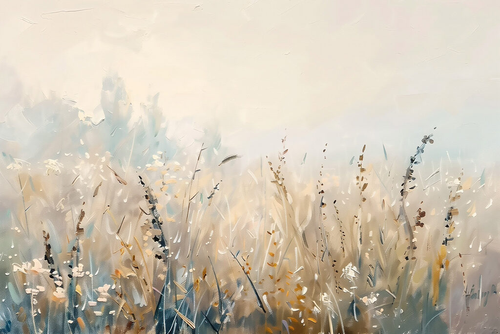 Painting of a field of grass