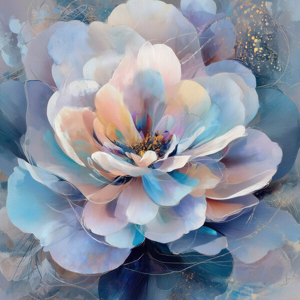 Delicate blooms in soft pastel hues