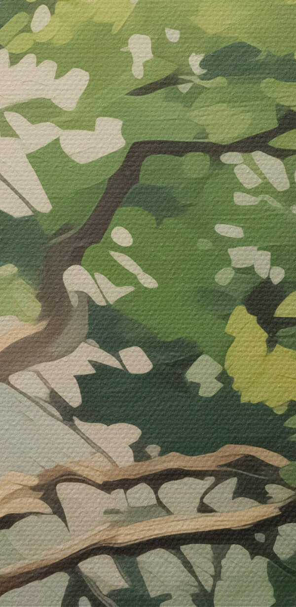 Tree with green leaves Tree with green leaves