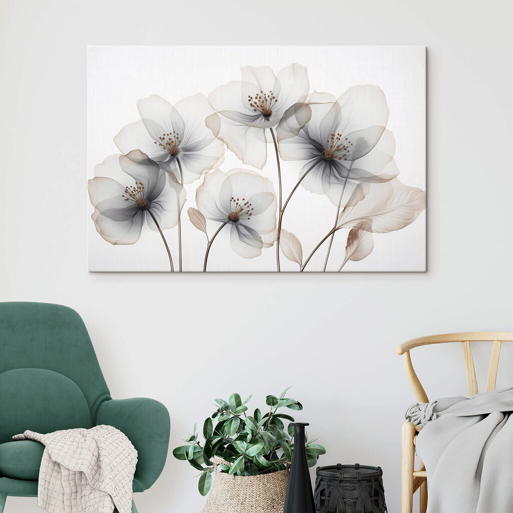 Group of flowers with brown stems