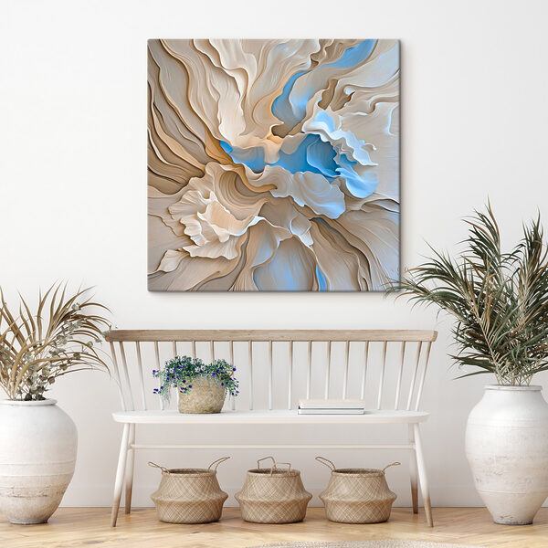White and blue swirls