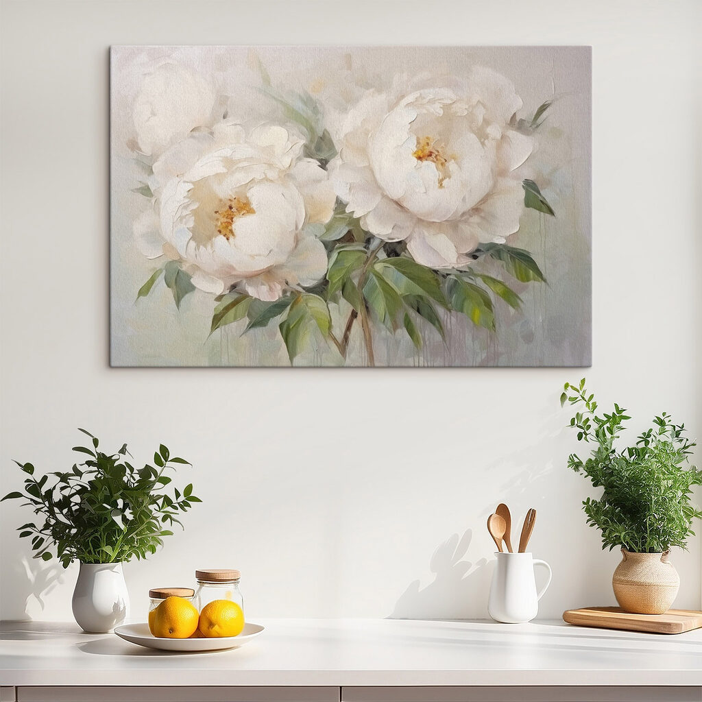 Painting of white flowers