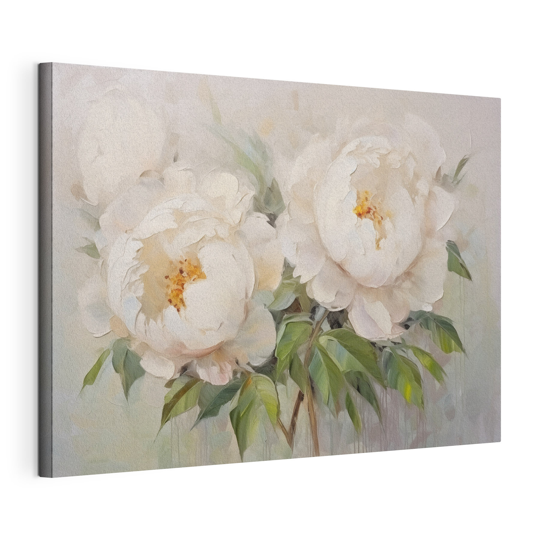 Painting of white flowers Painting of white flowers