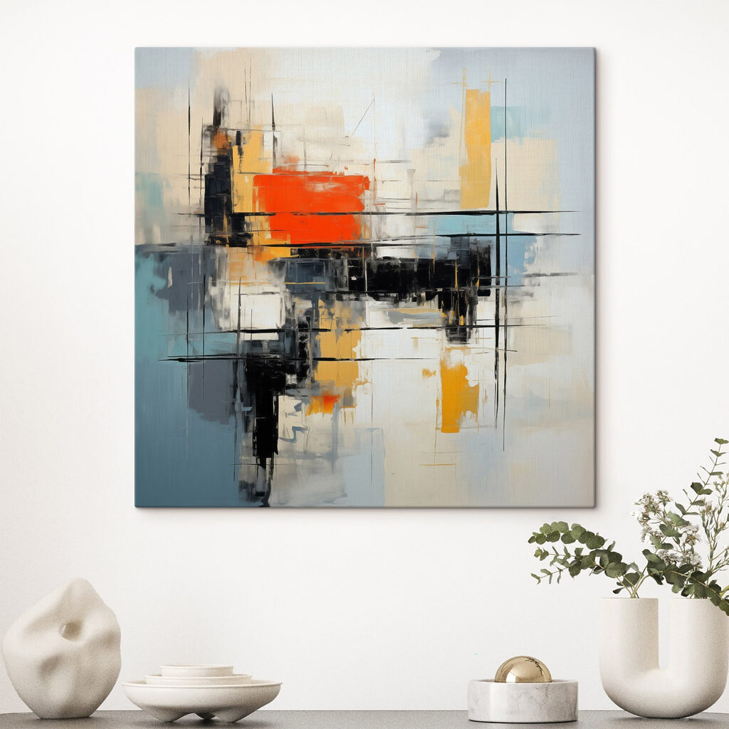 Painting of a colorful abstract art