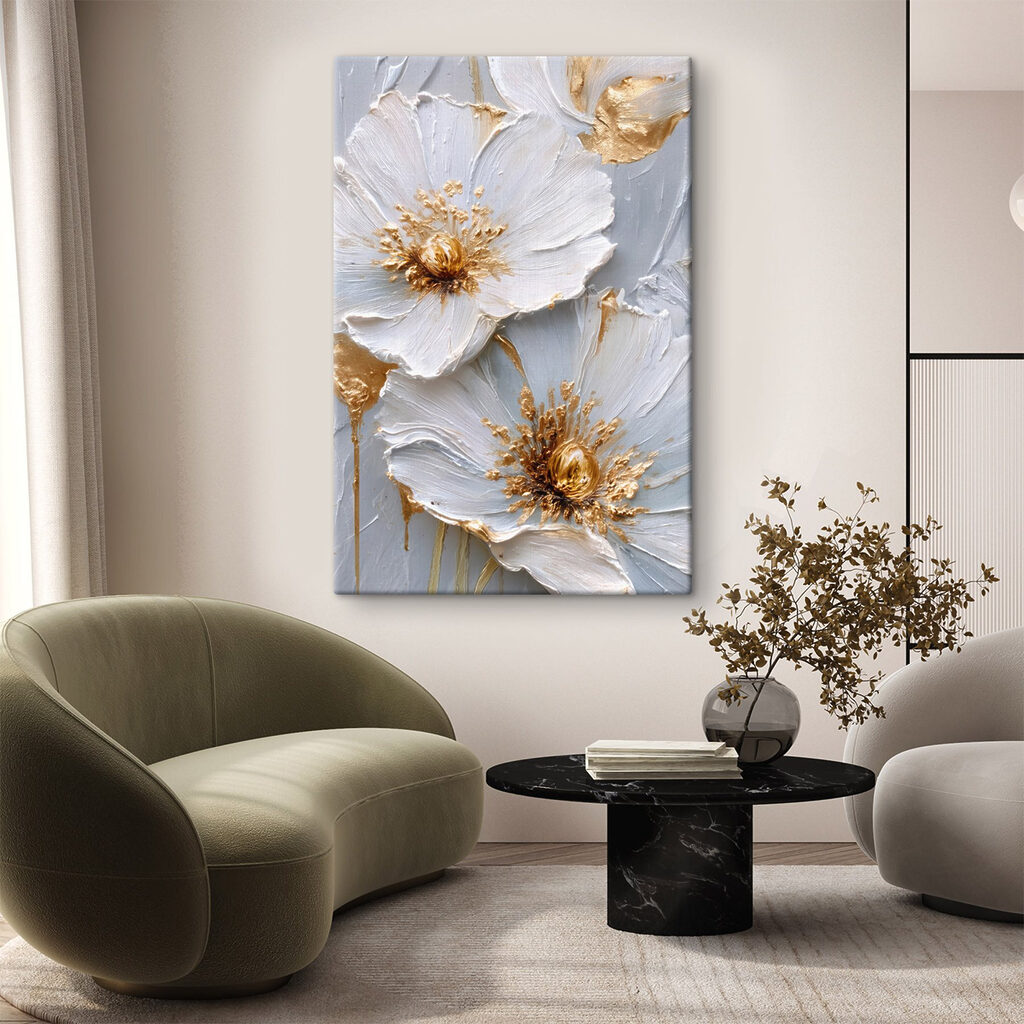 - Elegant blooms in soft colors