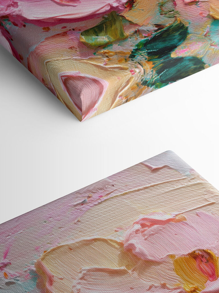 - Vibrant pink petals in soft hues
