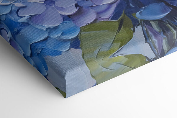 Painting of flowers on a white surface