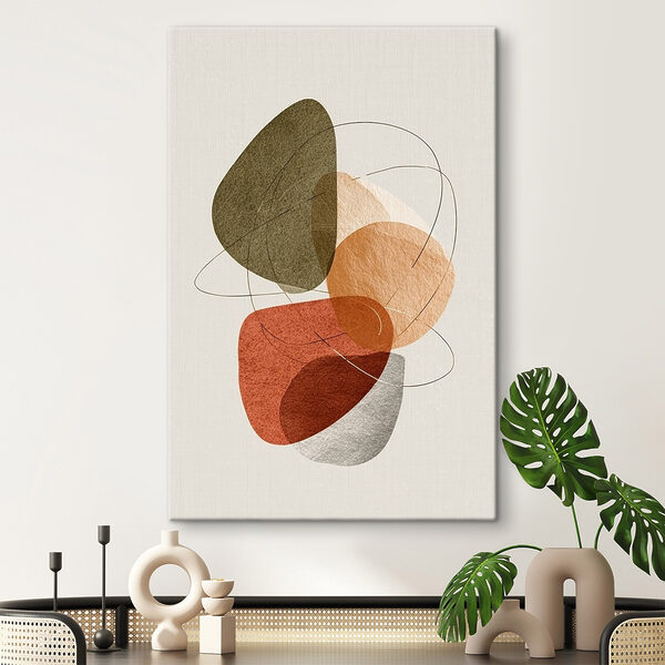 Abstract shapes on neutral background