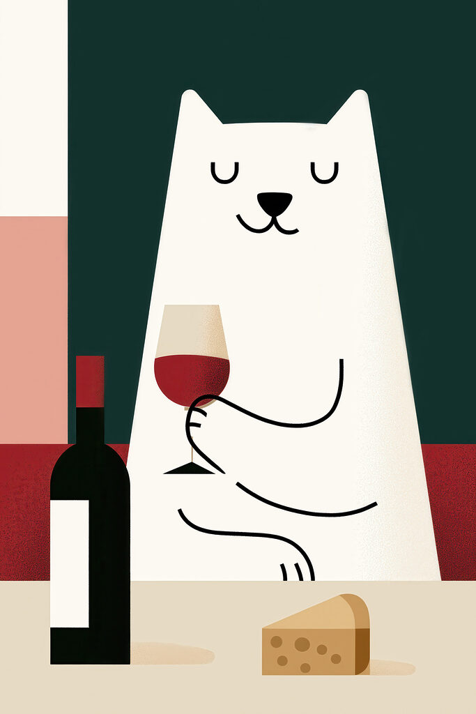 Cat holding a glass of wine Cat holding a glass of wine