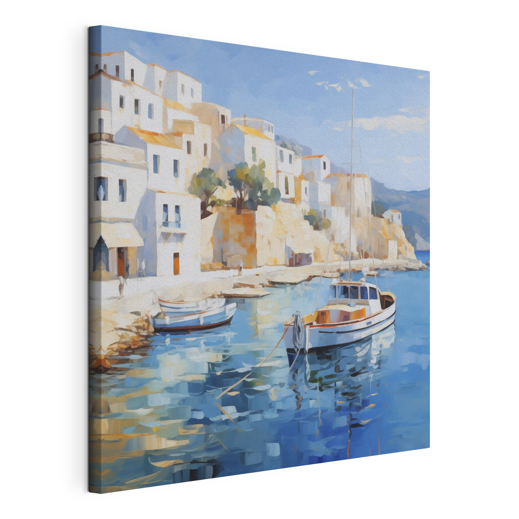 Painting of a boat in the water Painting of a boat in the water