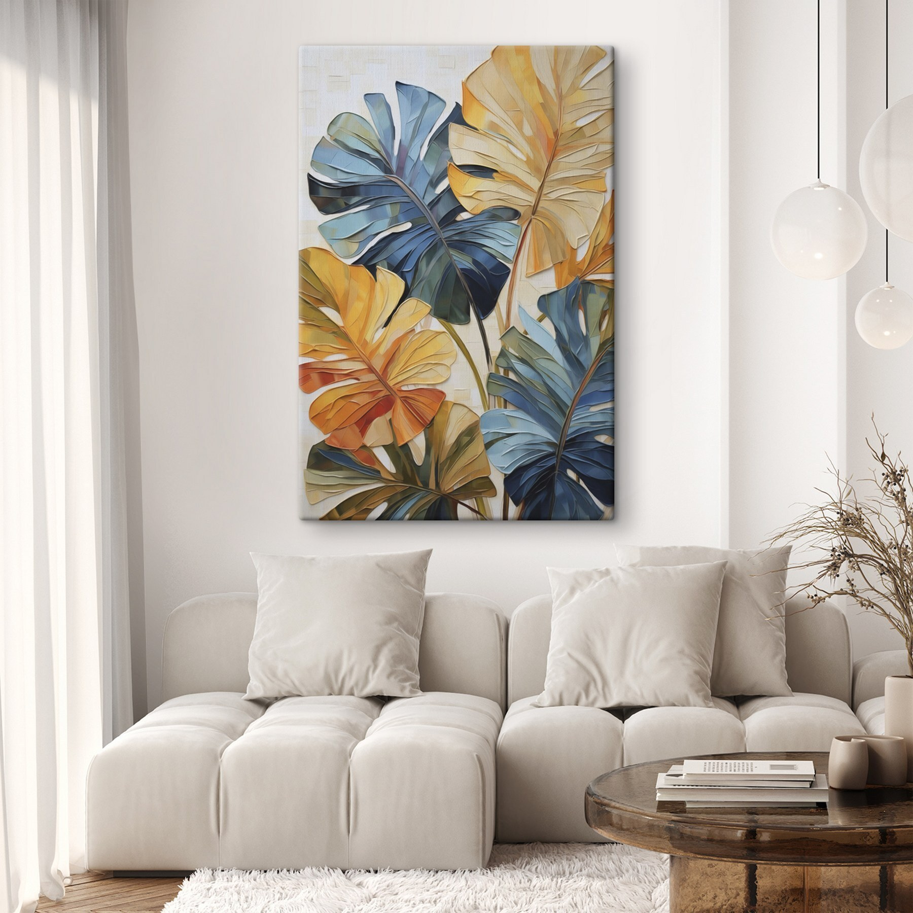 Group of colorful leaves