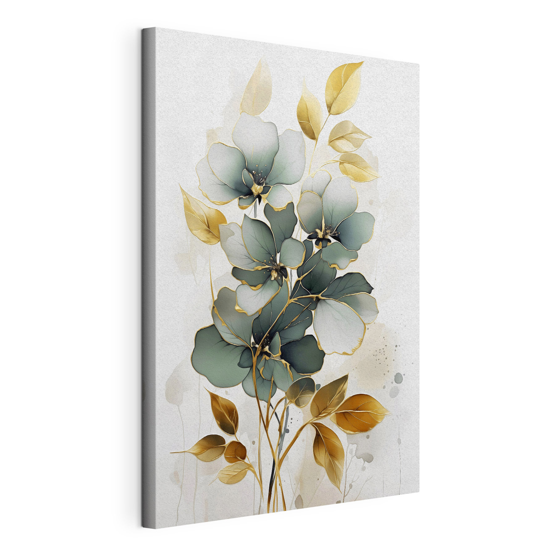 Painting of flowers and leaves