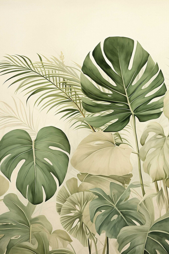 Lush greenery against a soft backdrop Lush greenery against a soft backdrop