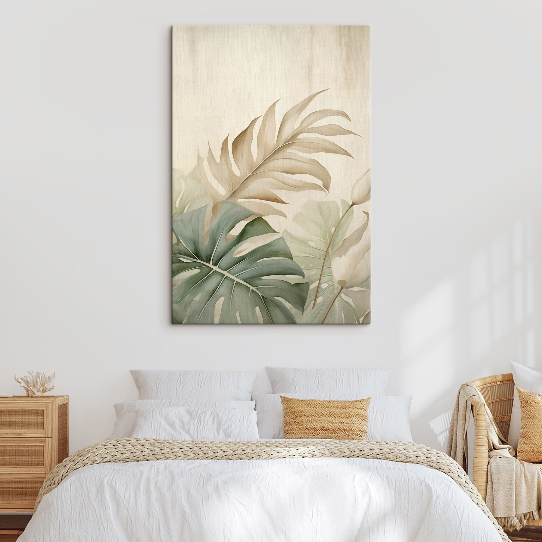 Lush foliage in soft pastel hues