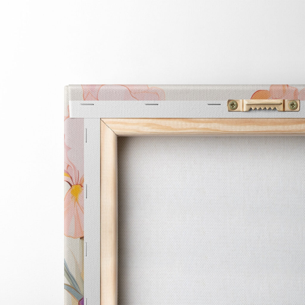 Painting of flowers on a white background