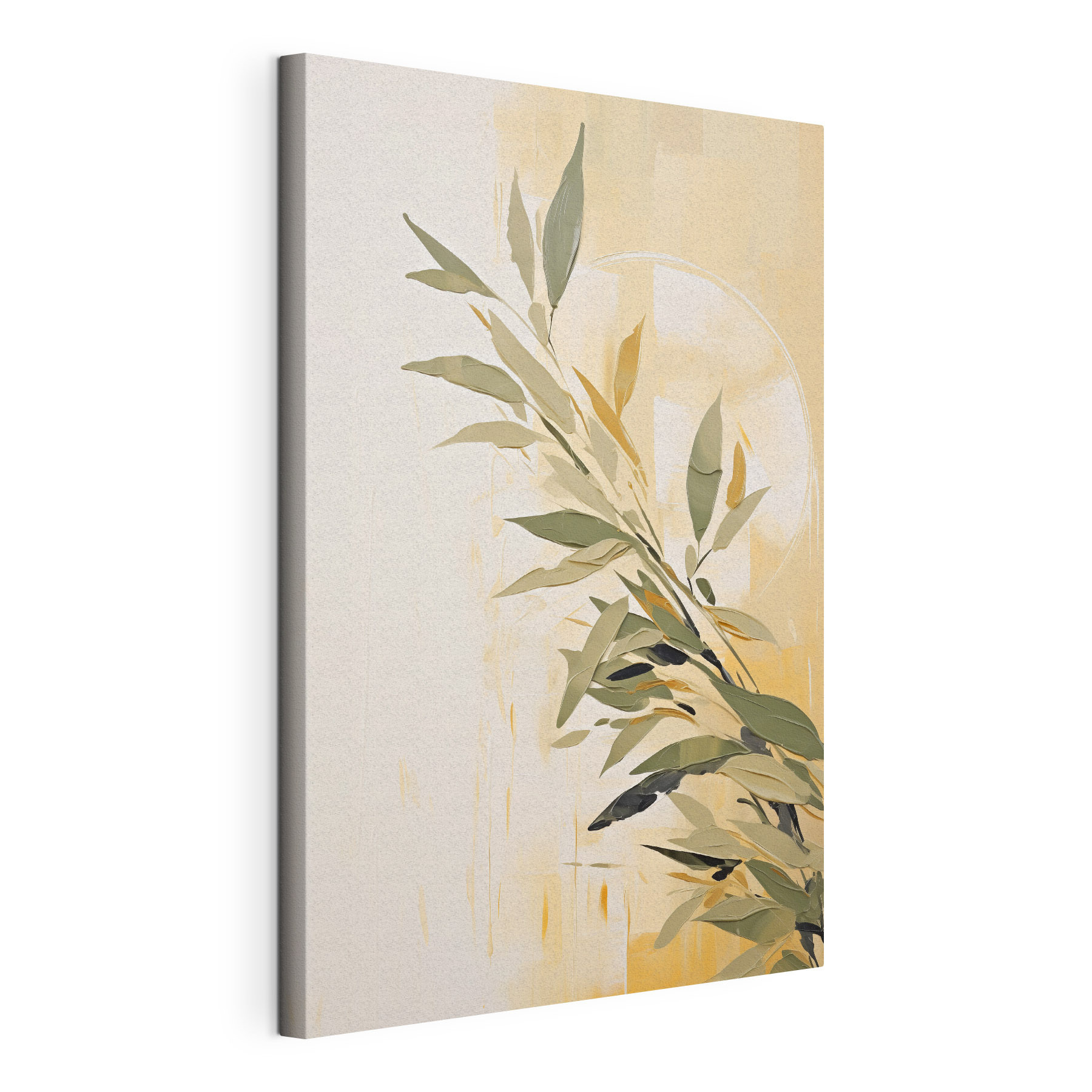 Painting of a branch with leaves