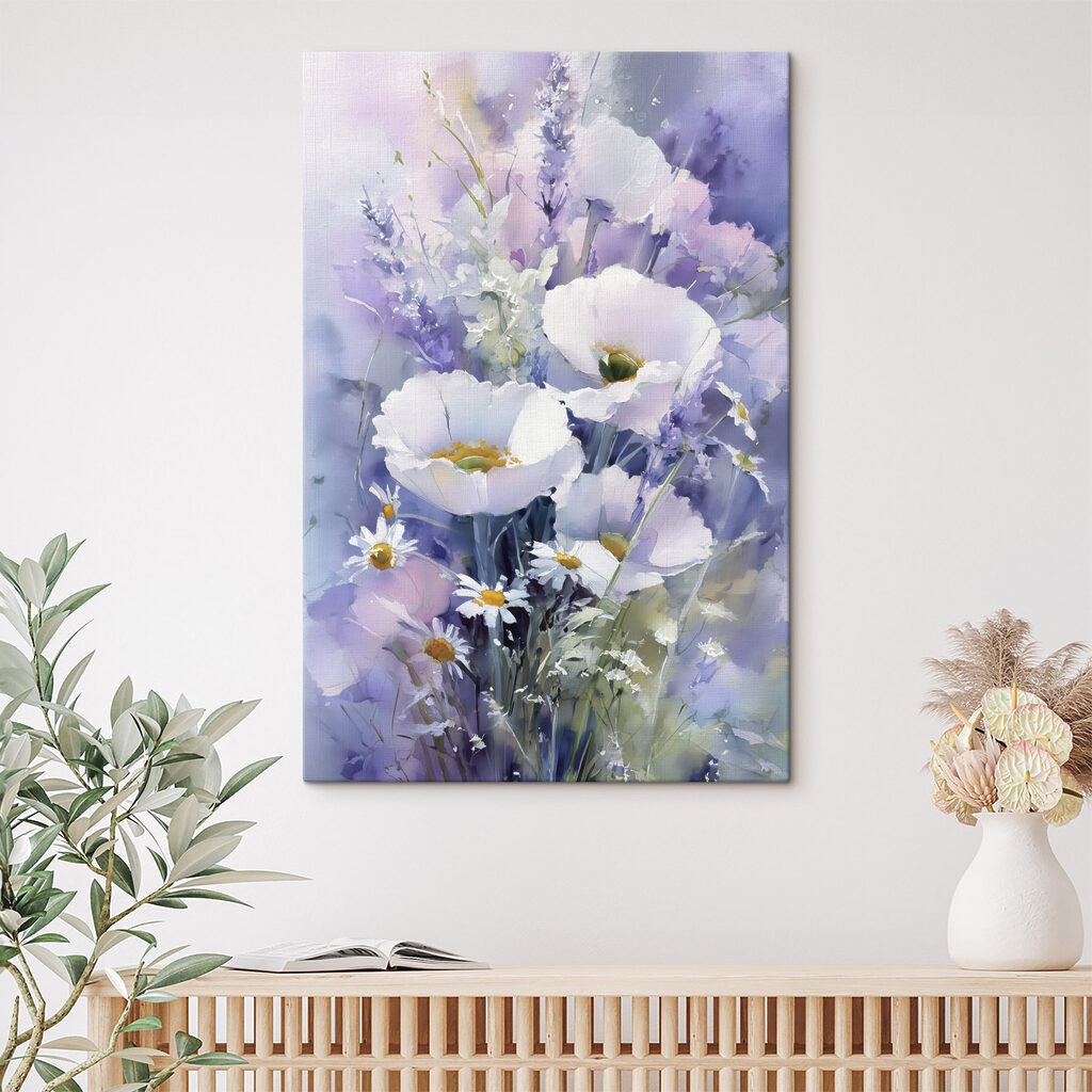 Painting of white flowers
