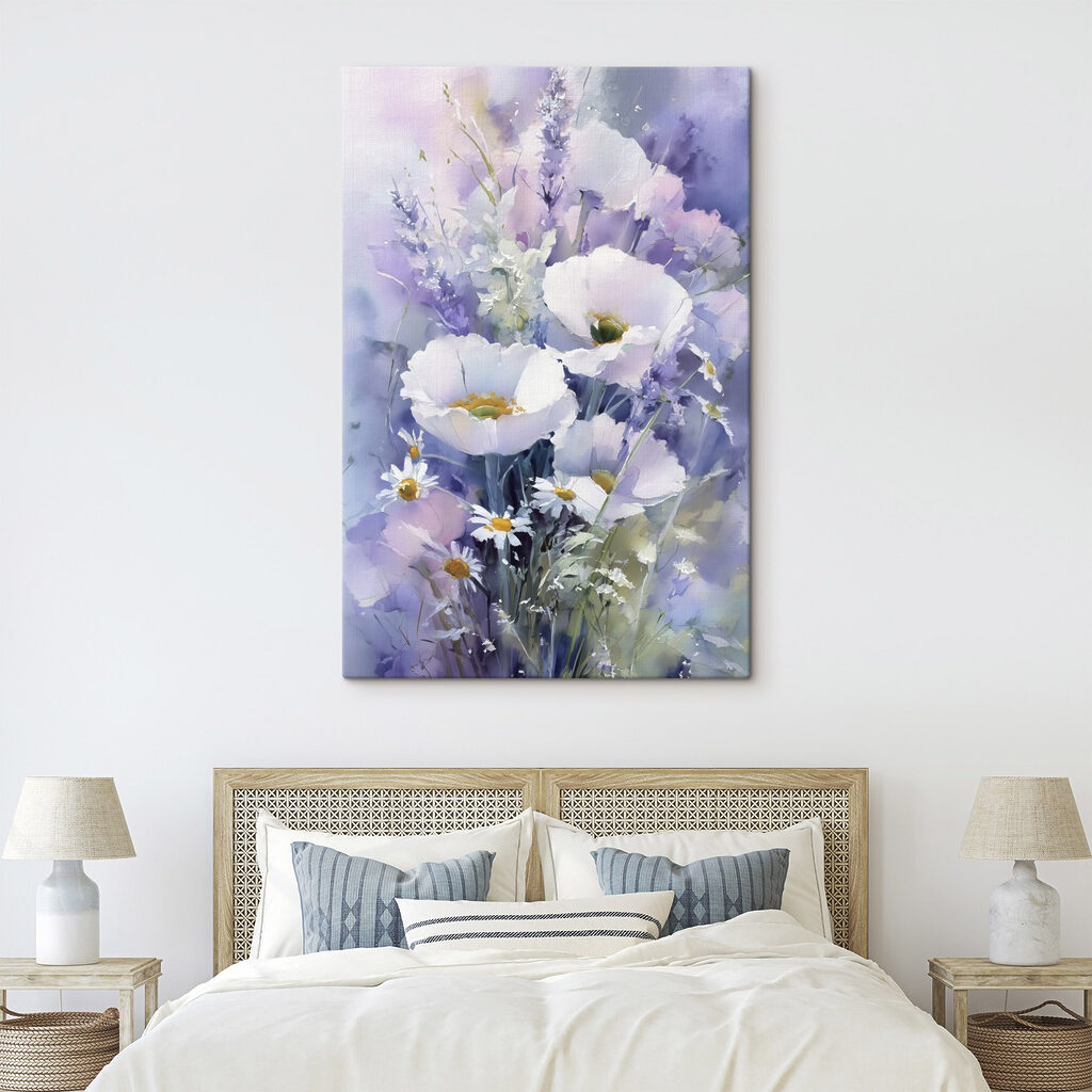 Painting of white flowers