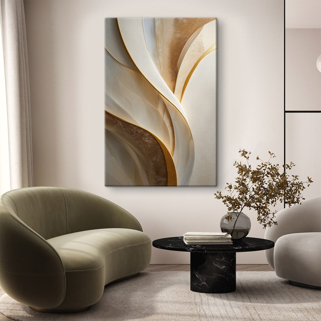 Flowing patterns of soft, muted tones Flowing patterns of soft, muted tones