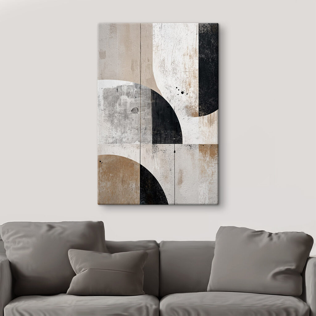 Black and white painted wall