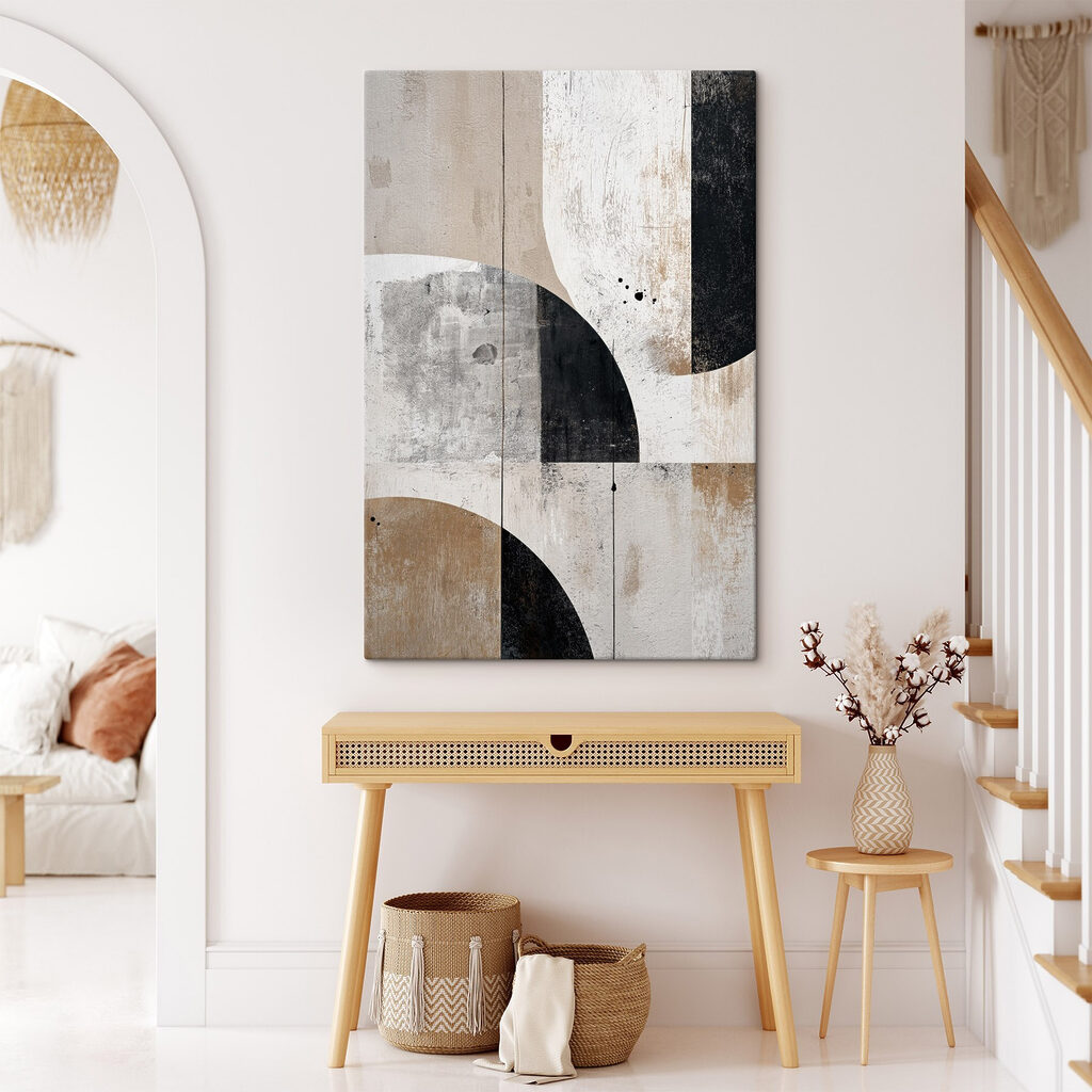 Black and white painted wall