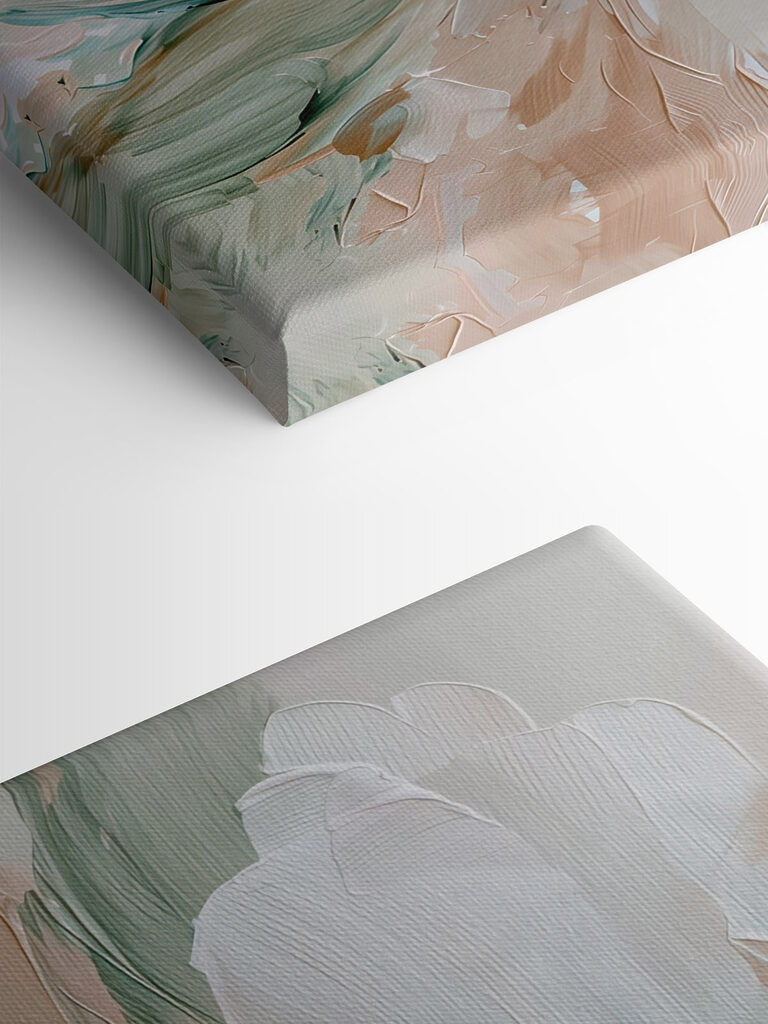 Delicate floral abstraction in soft hues