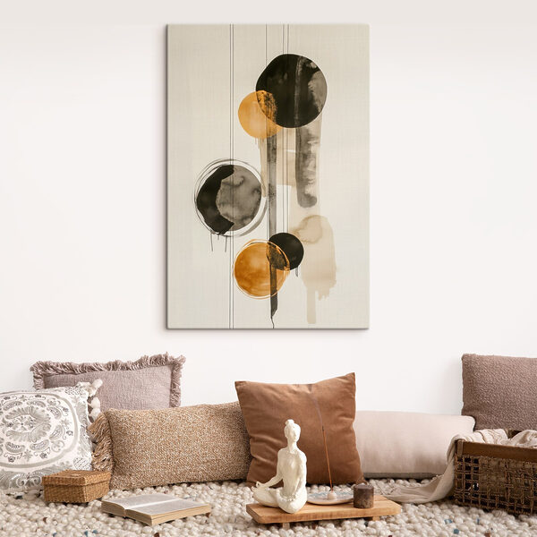 Painting of circles and lines