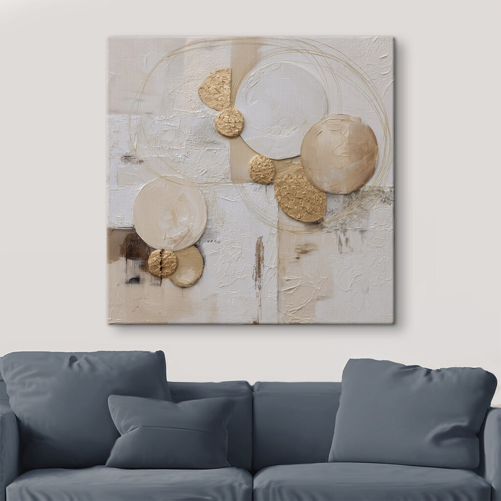 Abstract forms in soft earth tones