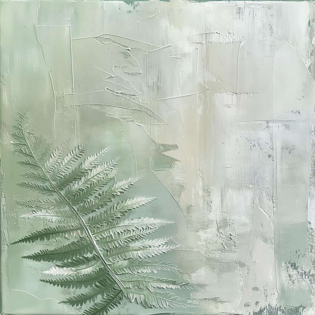 Fern leaf on a glass surface
