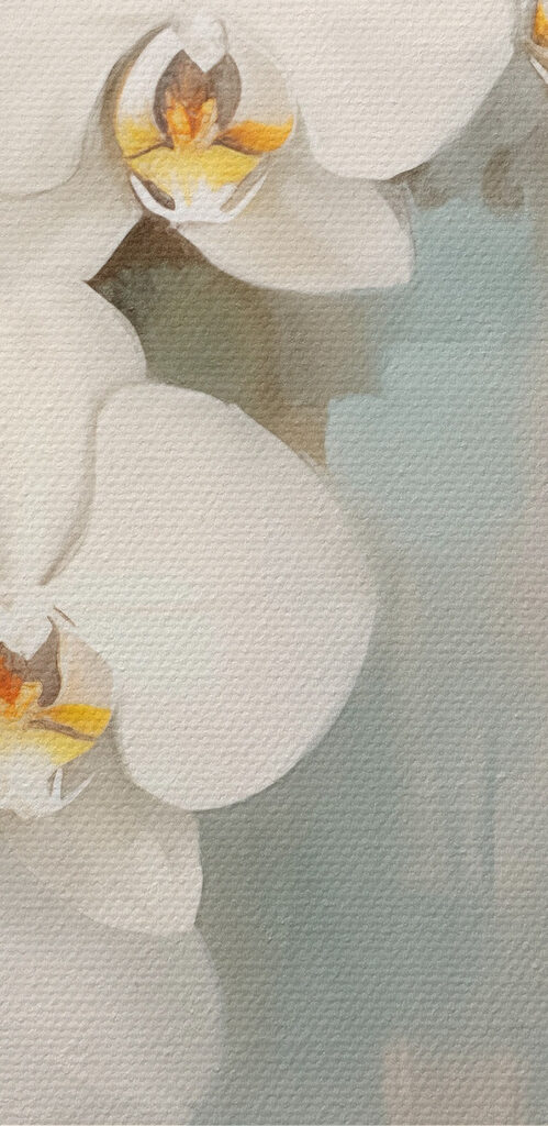 Painting of white flowers