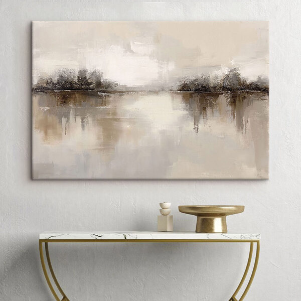 Painting of trees and water
