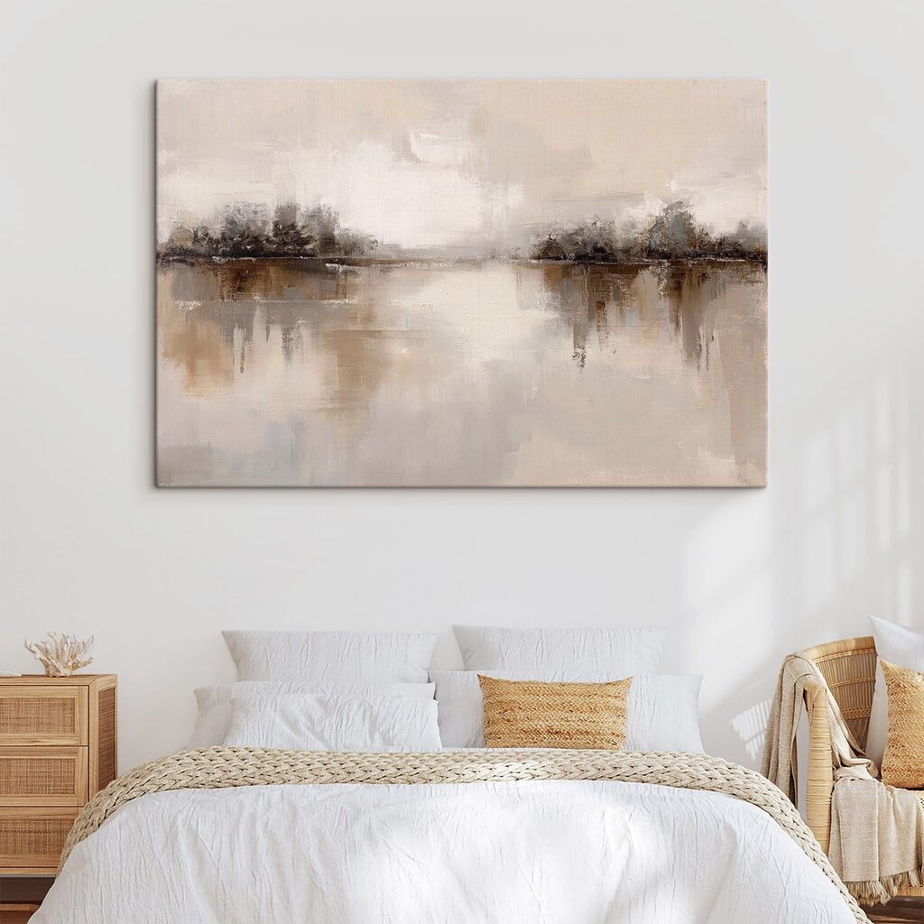 Painting of trees and water