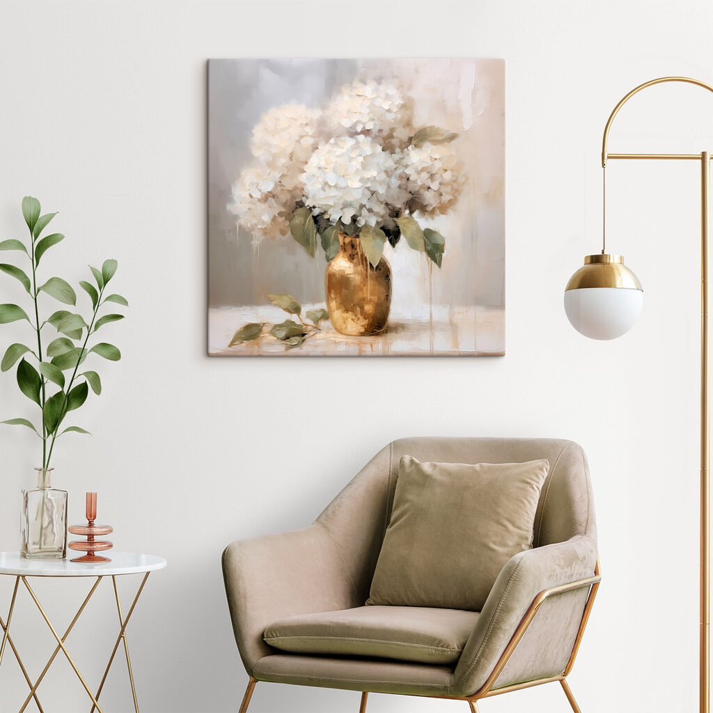 Painting of flowers in a vase