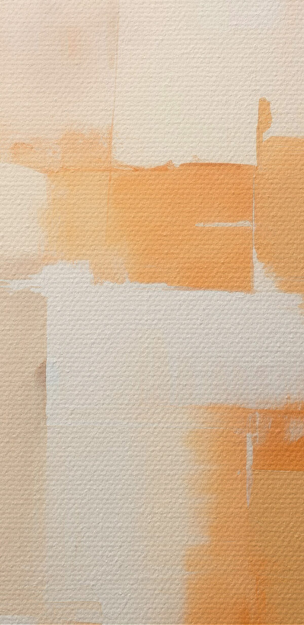 Painting of a white wall with brown squares