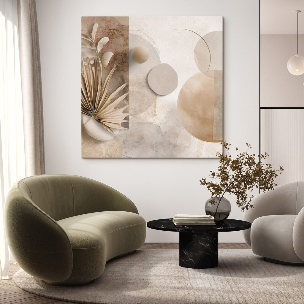Serene abstract composition in soft tones