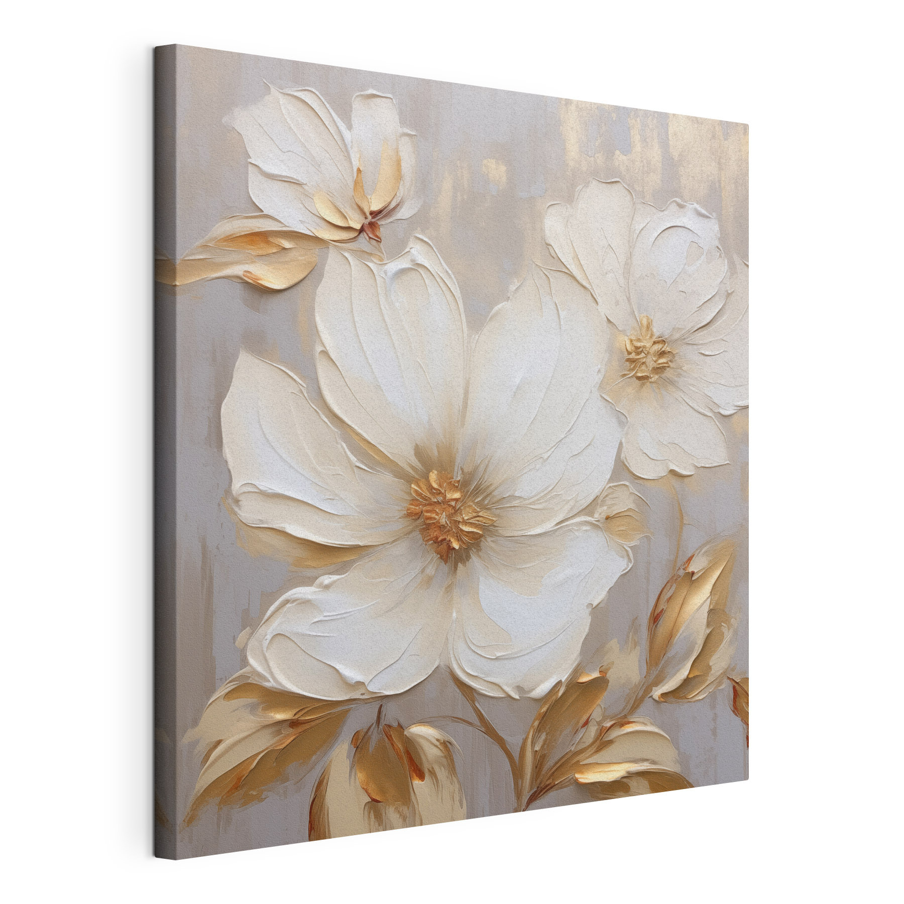 Painting of flowers on a wall