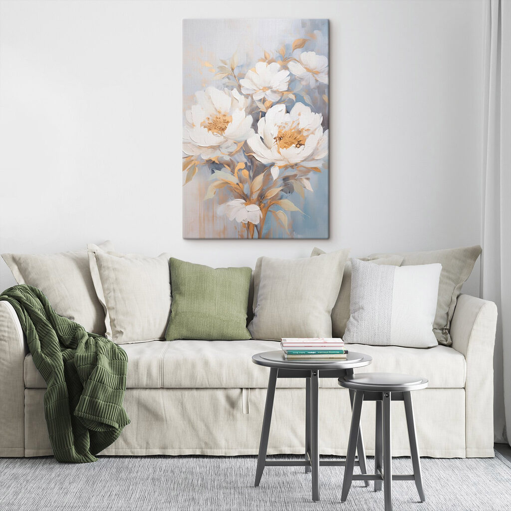 Painting of white flowers